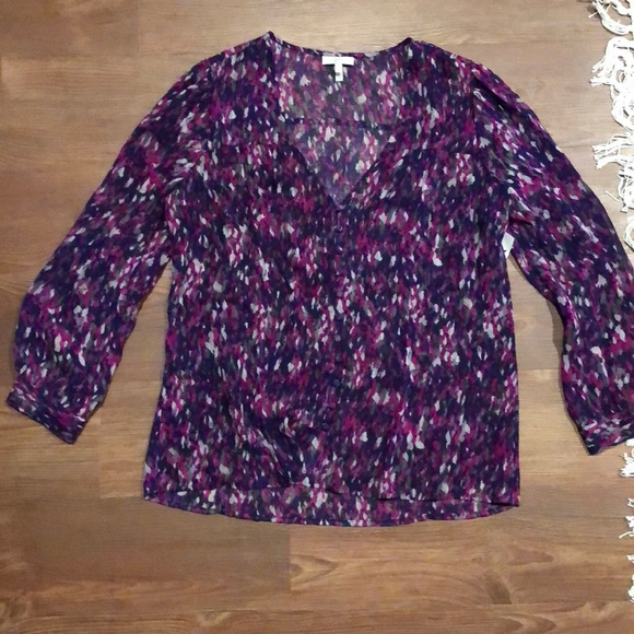 Joie Patterned Silk Blouse S - Picture 3 of 8